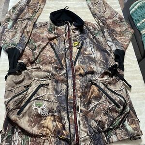Scent Blocker Jacket Mens XL Realtree Camo Bone Collector Hunting Full Zip
